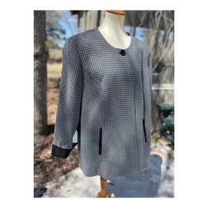 Vintage 80s Blazer Cape 3/4 Sleeve Roll Cuff Sz 22W